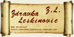 Zdravka Leškinović vizit kartica